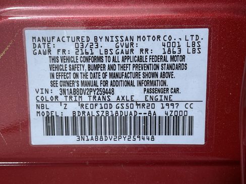 Certified 2023 Nissan Sentra SR w/ SR Premium Package image 12