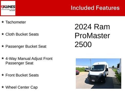 Used 2024 RAM ProMaster 2500 w/ Convenience Group FWD image 4