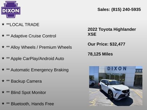 Used 2022 Toyota Highlander XSE AWD/4WD image 4