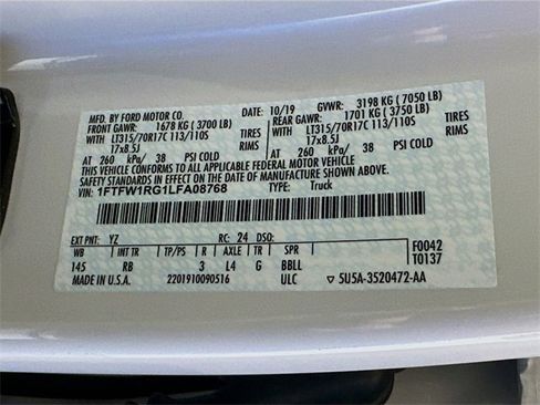 Used 2020 Ford F150 Raptor w/ Equipment Group 802A Luxury image 26