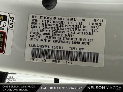 Used 2015 Honda CR-V Touring image 55