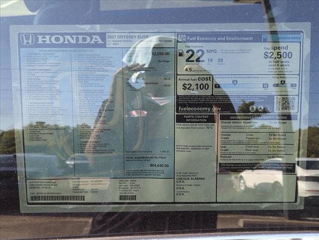New 2027 Honda Odyssey Elite image 25