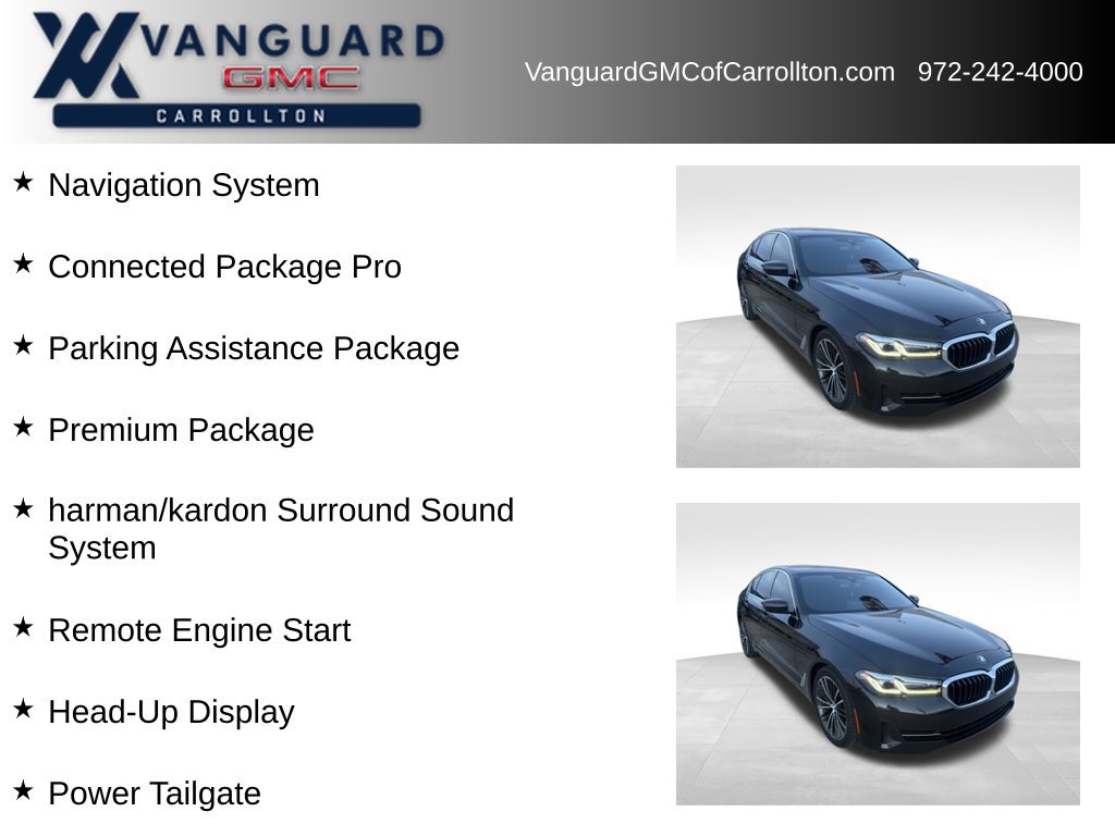 Used 2021 BMW 530i w/ Premium Package RWD image 2
