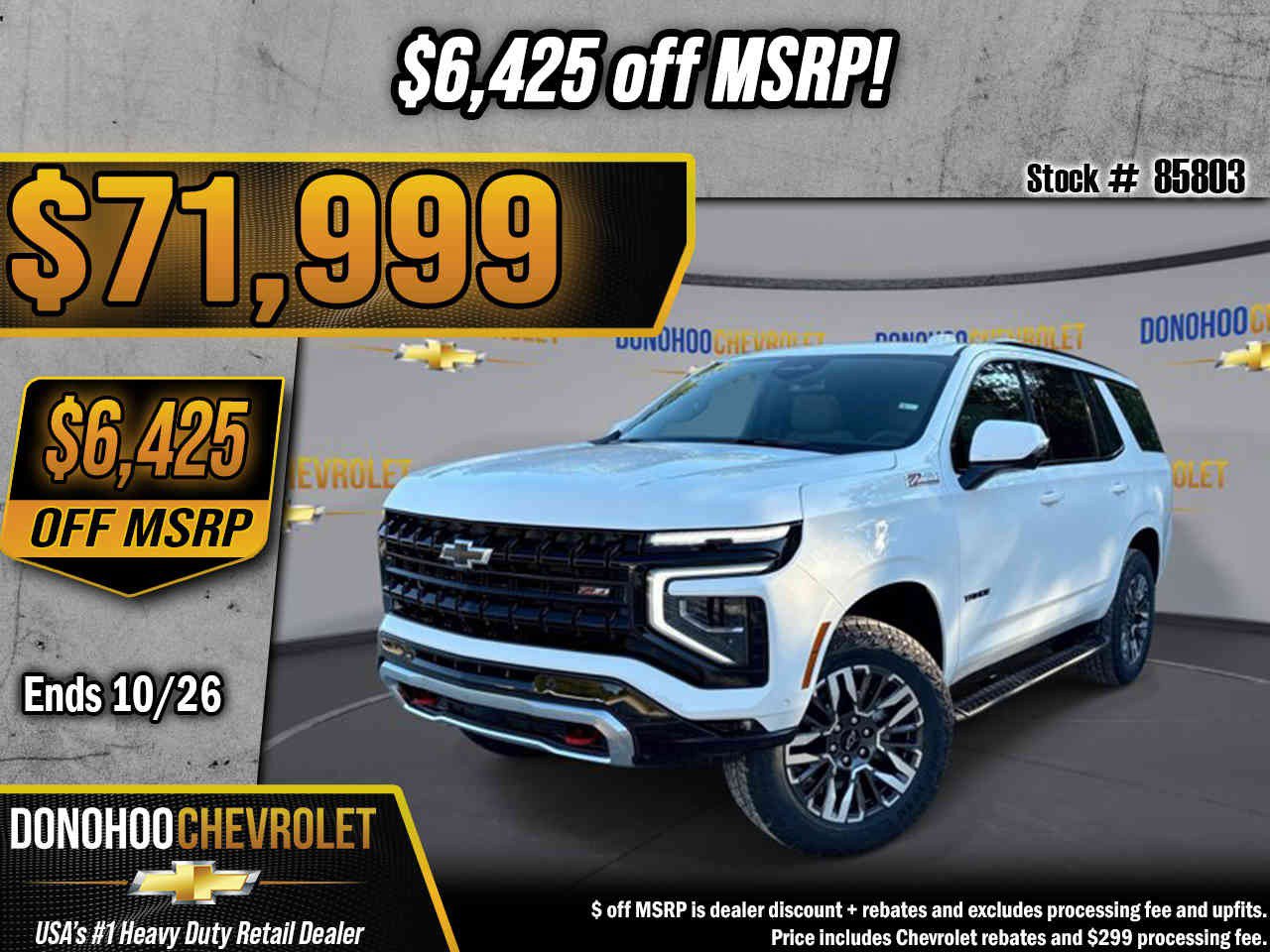 New 2027 Chevrolet Tahoe Z71 w/ Comfort Package AWD/4WD image 1