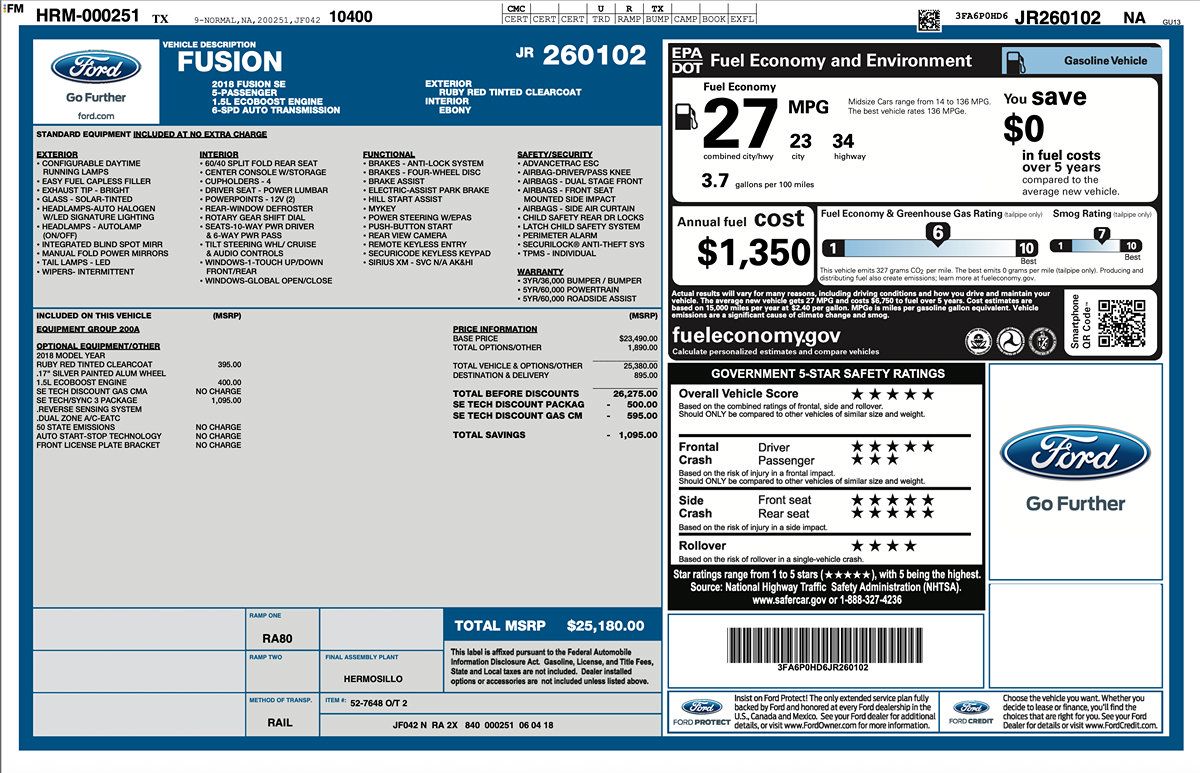 Used 2018 Ford Fusion SE w/ Fusion SE Technology Package FWD image 2