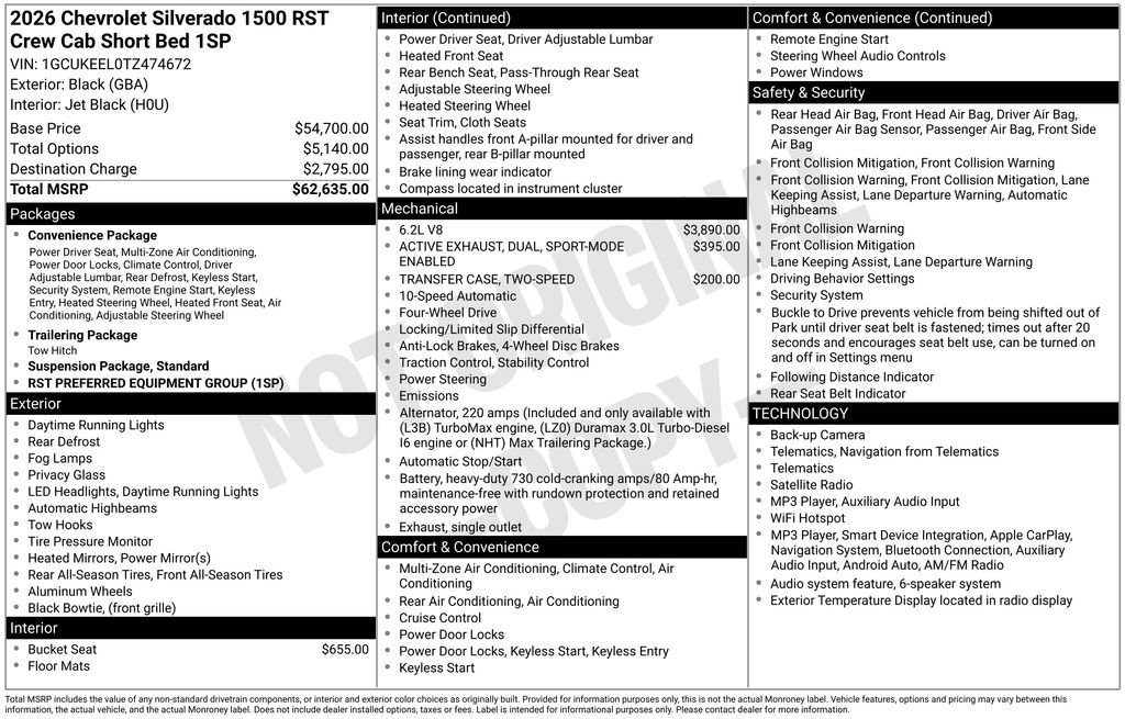 New 2026 Chevrolet Silverado 1500 RST AWD/4WD image 6