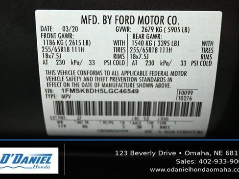Used 2020 Ford Explorer XLT AWD/4WD image 45