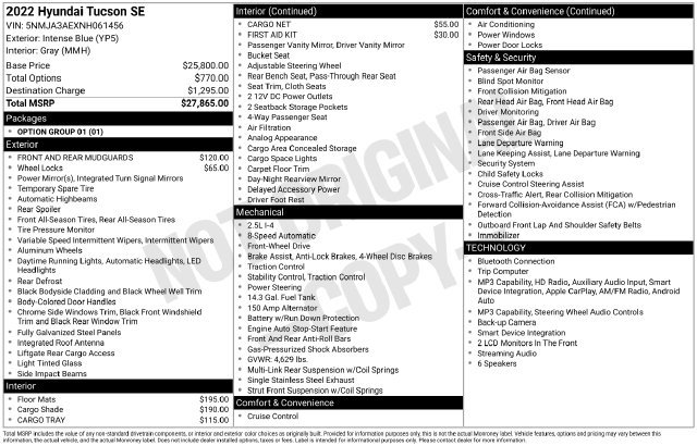 Used 2022 Hyundai Tucson SE FWD image 63