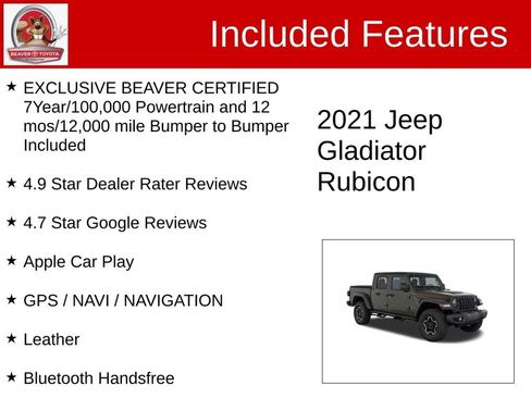 Used 2021 Jeep Gladiator Rubicon AWD/4WD image 4