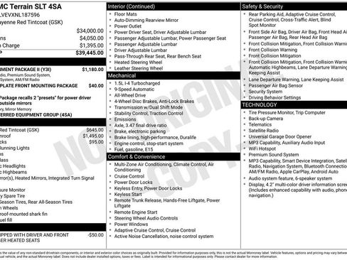 Used 2022 GMC Terrain SLT w/ Infotainment Package II AWD/4WD image 9