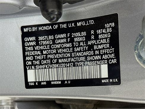 Certified 2019 Honda Civic LX image 30