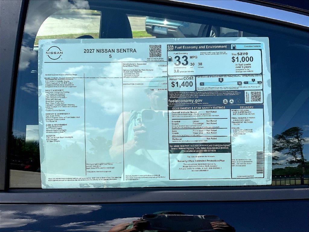 New 2027 Nissan Sentra S w/ Floor Mat Package FWD image 13