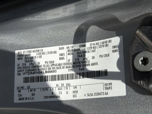 Used 2019 Ford Ranger Lariat w/ Equipment Group 501A Mid AWD/4WD image 35