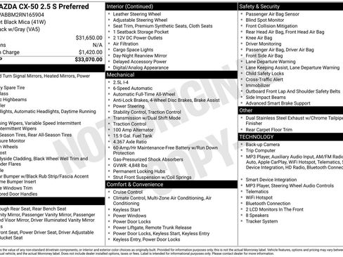 Used 2024 MAZDA CX-50 AWD 2.5 S w/ Preferred Package image 39