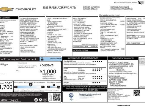 Used 2025 Chevrolet TrailBlazer ACTIV w/ Convenience Package FWD image 13