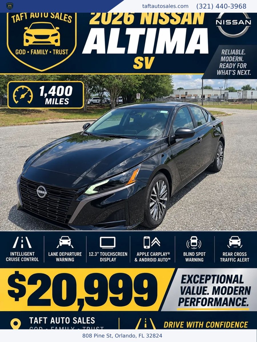 Used 2026 Nissan Altima 2.5 SV FWD image 1
