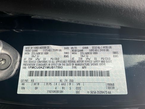 Used 2021 Ford Escape SEL FWD image 16