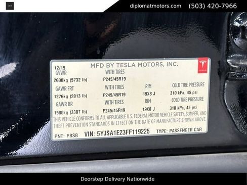 Used 2015 Tesla Model S 70D AWD/4WD image 45
