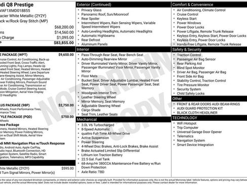 Used 2021 Audi Q8 Prestige w/ Prestige Package image 14