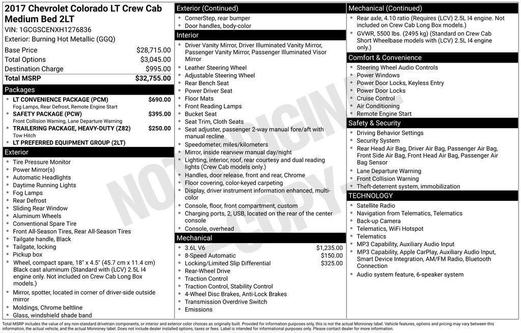 Used 2017 Chevrolet Colorado LT w/ LT Convenience Package RWD image 32