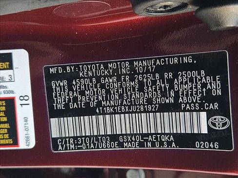 Used 2018 Toyota Avalon Touring w/ All Weather Liner Package FWD image 14