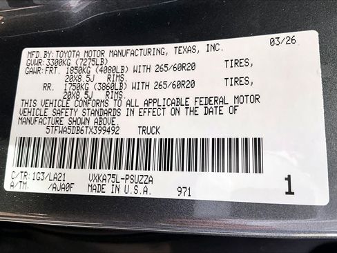 New 2026 Toyota Tundra Platinum image 20