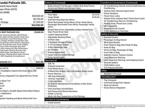 Used 2022 Hyundai Palisade SEL w/ 8P Bench Seat Package image 8