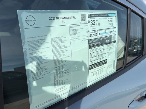 New 2026 Nissan Sentra SL w/ Floor Mat Package FWD image 28