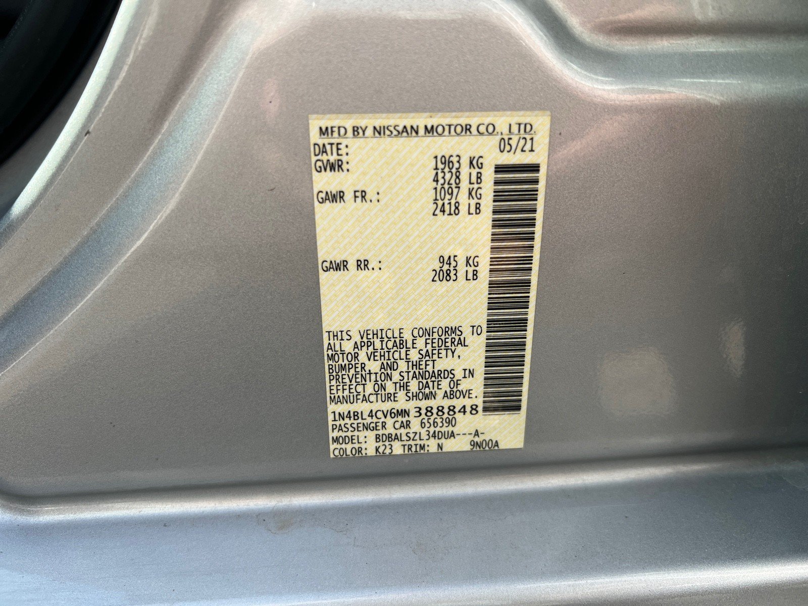 Used 2021 Nissan Altima 2.5 SR FWD image 16