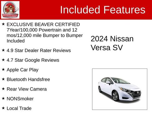 Used 2024 Nissan Versa SV w/ Trunk Package image 4