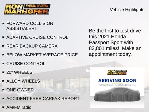 Used 2021 Honda Passport Sport image 2