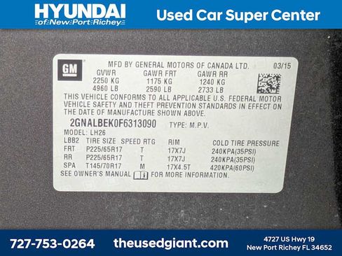 Used 2015 Chevrolet Equinox LT w/ Driver Convenience Package FWD image 34