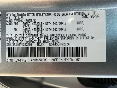 Used 2026 Toyota Tacoma SR5 AWD/4WD image 30