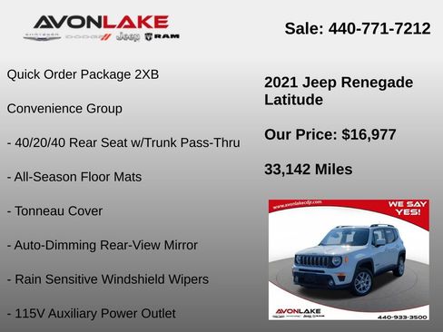 Used 2021 Jeep Renegade Latitude w/ Convenience Group image 6