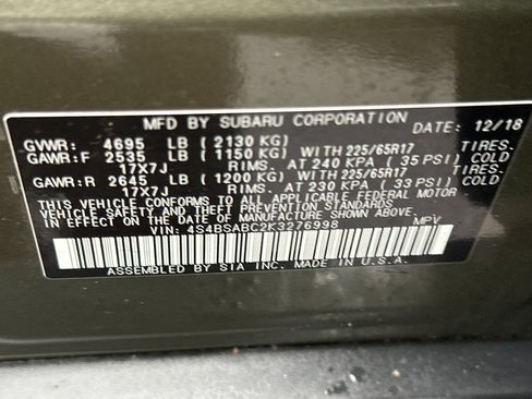 Used 2019 Subaru Outback 2.5i image 26