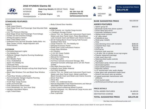 Used 2016 Hyundai Elantra SE w/ Option Group 02 image 3