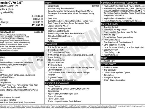 Used 2022 Genesis GV70 2.5T w/ Advanced Package image 6