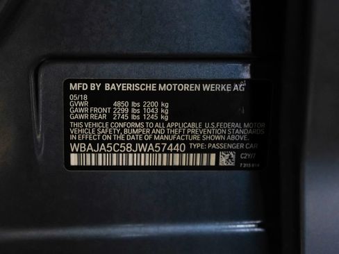 Used 2018 BMW 530i w/ Premium Package RWD image 73