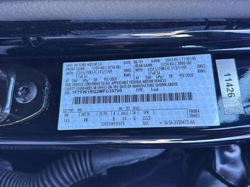 Used 2021 Ford F150 Raptor w/ Equipment Group 801A High image 38