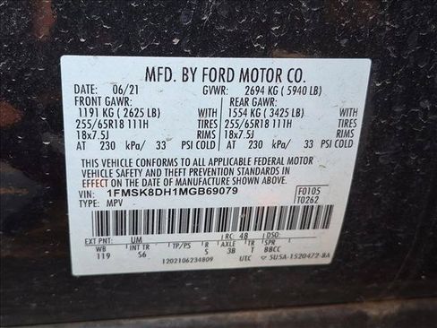 Certified 2021 Ford Explorer XLT w/ Equipment Group 202A AWD/4WD image 14