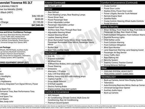 Used 2021 Chevrolet Traverse RS AWD/4WD image 4