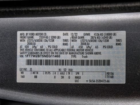 Used 2022 Ford F250 Platinum w/ FX4 Off-Road Package AWD/4WD image 62
