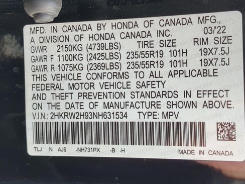 Used 2022 Honda CR-V Touring image 38