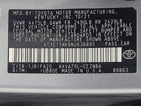 Used 2022 Toyota Camry LE FWD image 33