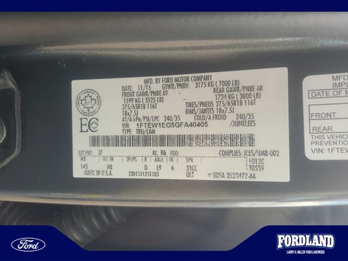 Used 2016 Ford F150 Lariat w/ Equipment Group 502A Luxury AWD/4WD image 25