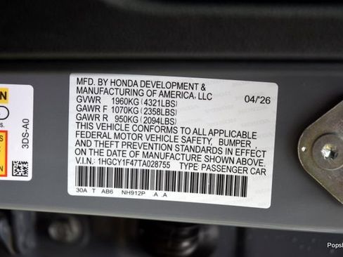 New 2026 Honda Accord SE image 19