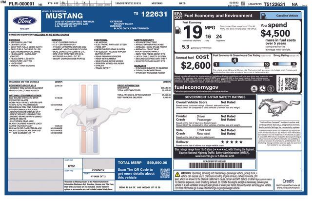 New 2026 Ford Mustang GT Premium w/ GT Performance Package RWD image 23