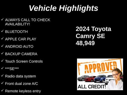 Used 2024 Toyota Camry SE FWD image 9