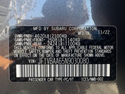 Used 2022 Subaru WRX AWD/4WD image 18