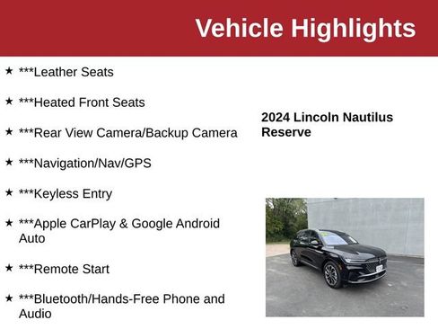 Used 2024 Lincoln Nautilus Reserve AWD/4WD image 10